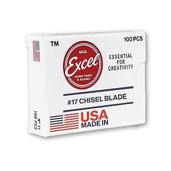 Amazon.com: Excel Blades #17 Chisel Blades – 100 Pack Carbon